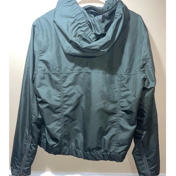 Athleta Hunter Green Raincoat size large - Picture 3 of 4